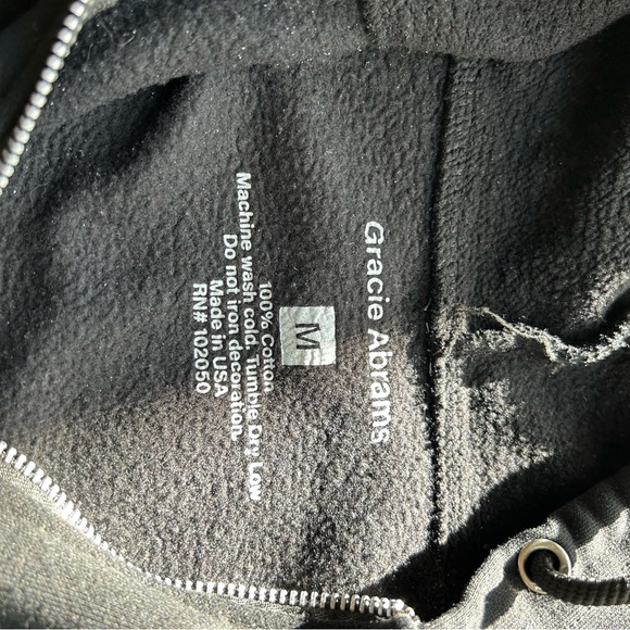 Gracie Abrams full zip star tattoo concert hoodie. Like new condition. Medium. - Picture 7 of 10